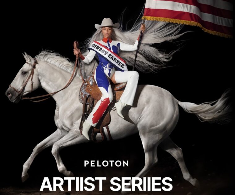 Peloton's Beyonce Cowboy Carter classes. Image credit Peloton social media.