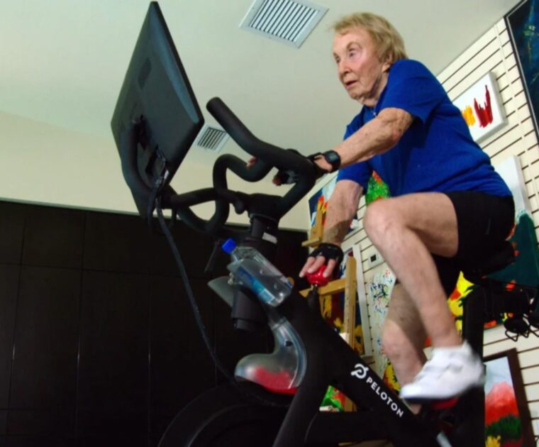 CBS segment on Peloton member Dottie Dorion.