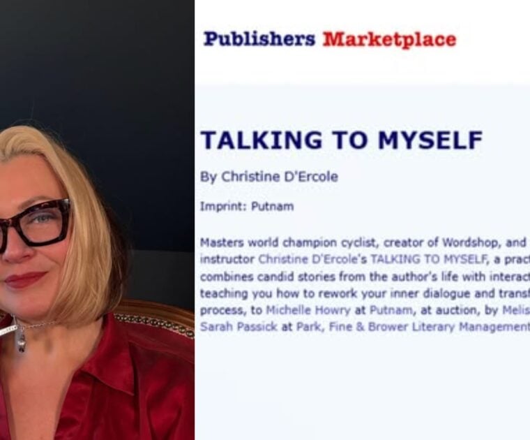 Christine's Instagram post announcing book deal. Image credit Christine social media.