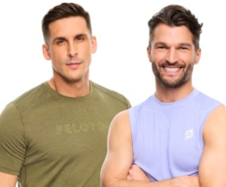 Cody Rigsby teaching a class on the Peloton Tread with Jon Hosking.