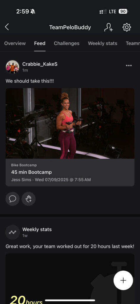 Image of the class in Teams feed once it has been posted.