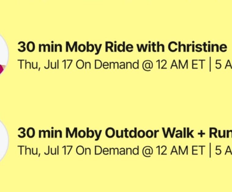 Peloton's Moby artist series classes.