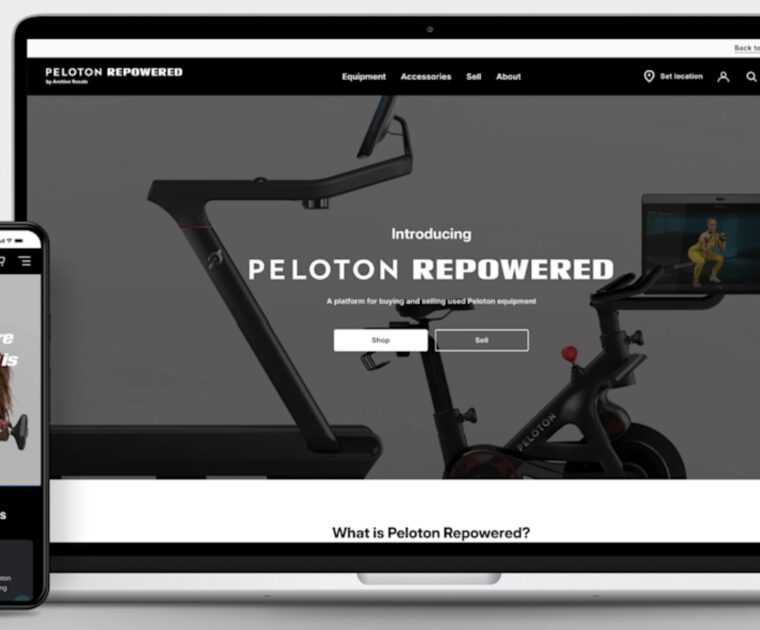 Peloton Repowered marketplace launch. Image credit Peloton.