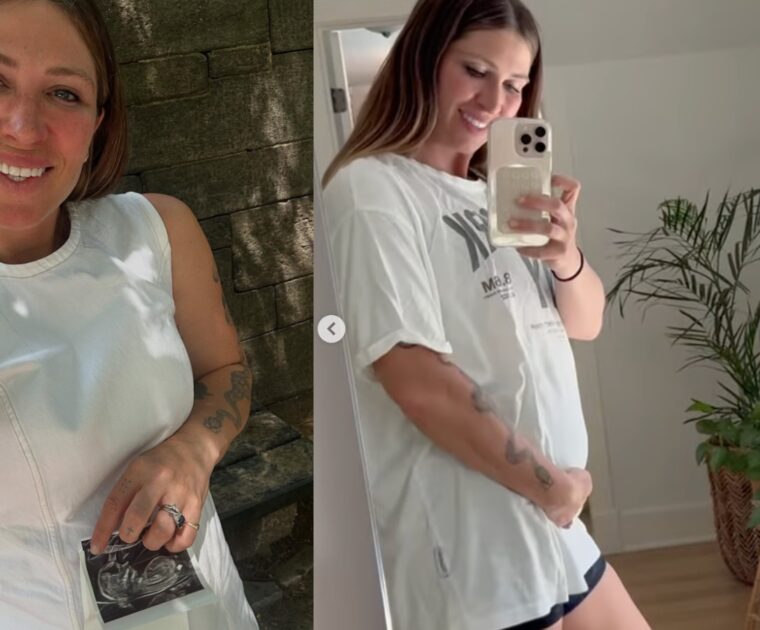 Selena Samuela's pregnancy announcement on Instagram. Image credit Selena's social media.