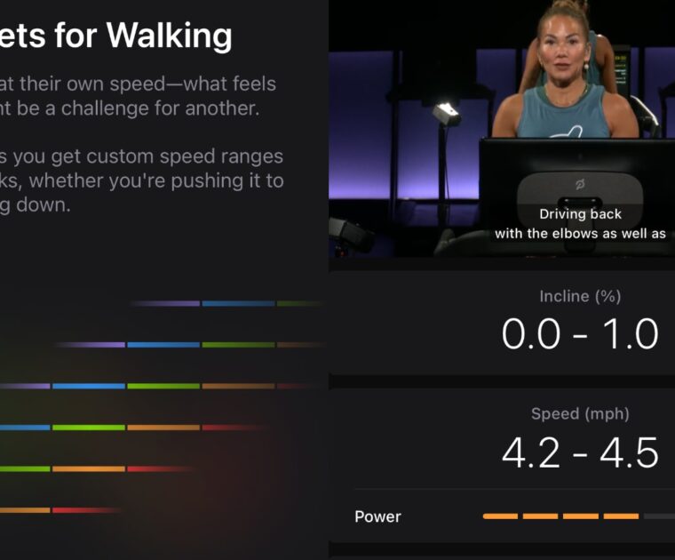 Pace targets for walking classes are now in the Peloton app.