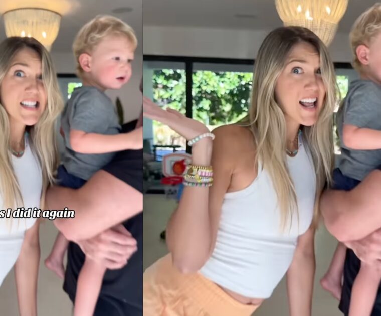 Callie announced her pregnancy with video to Britany Spears "Oops I did it again"