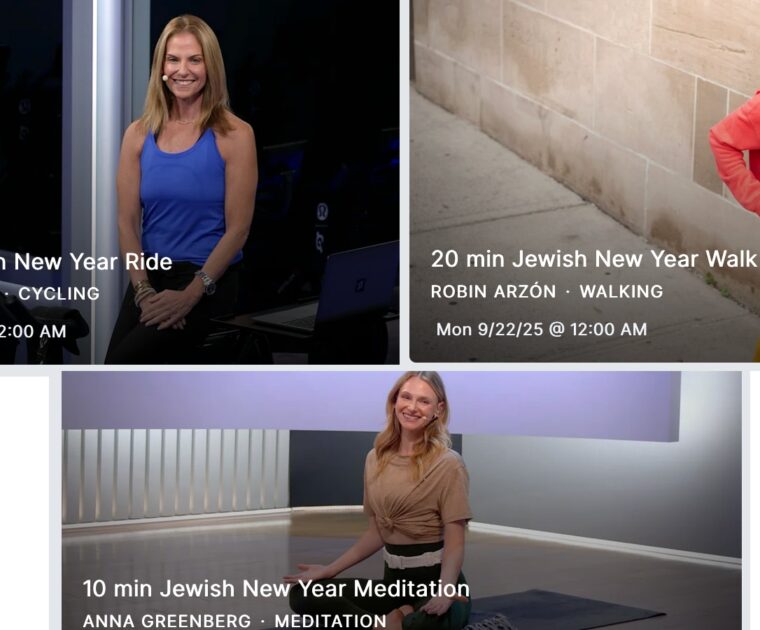 Peloton's classes for Jewish New Year 2025.
