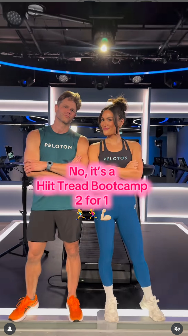 Instructors Katie and Andy shared on Instagram a teaser for their upcoming two-for-one Tread Bootcamp.