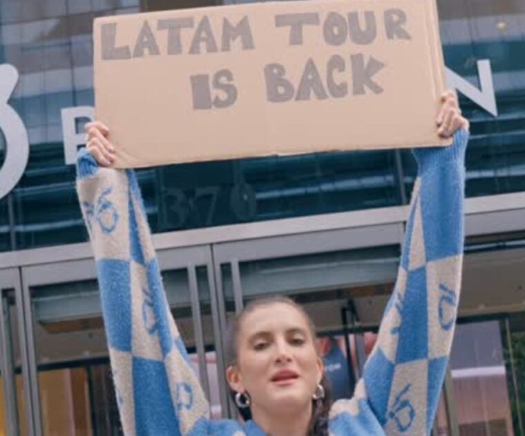 @PelotonStudios Instagram post announcing new LATAM Tour rides in English.