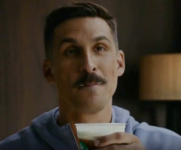 Peloton instructor Cody Rigsby in new Starbucks ad.