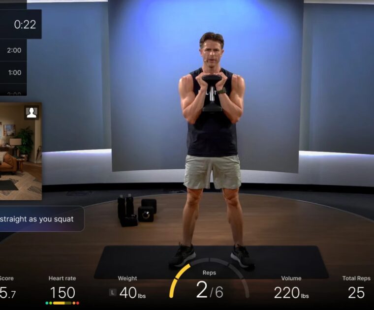 Form Feedback on a Peloton Cross Training device with Peloton IQ.