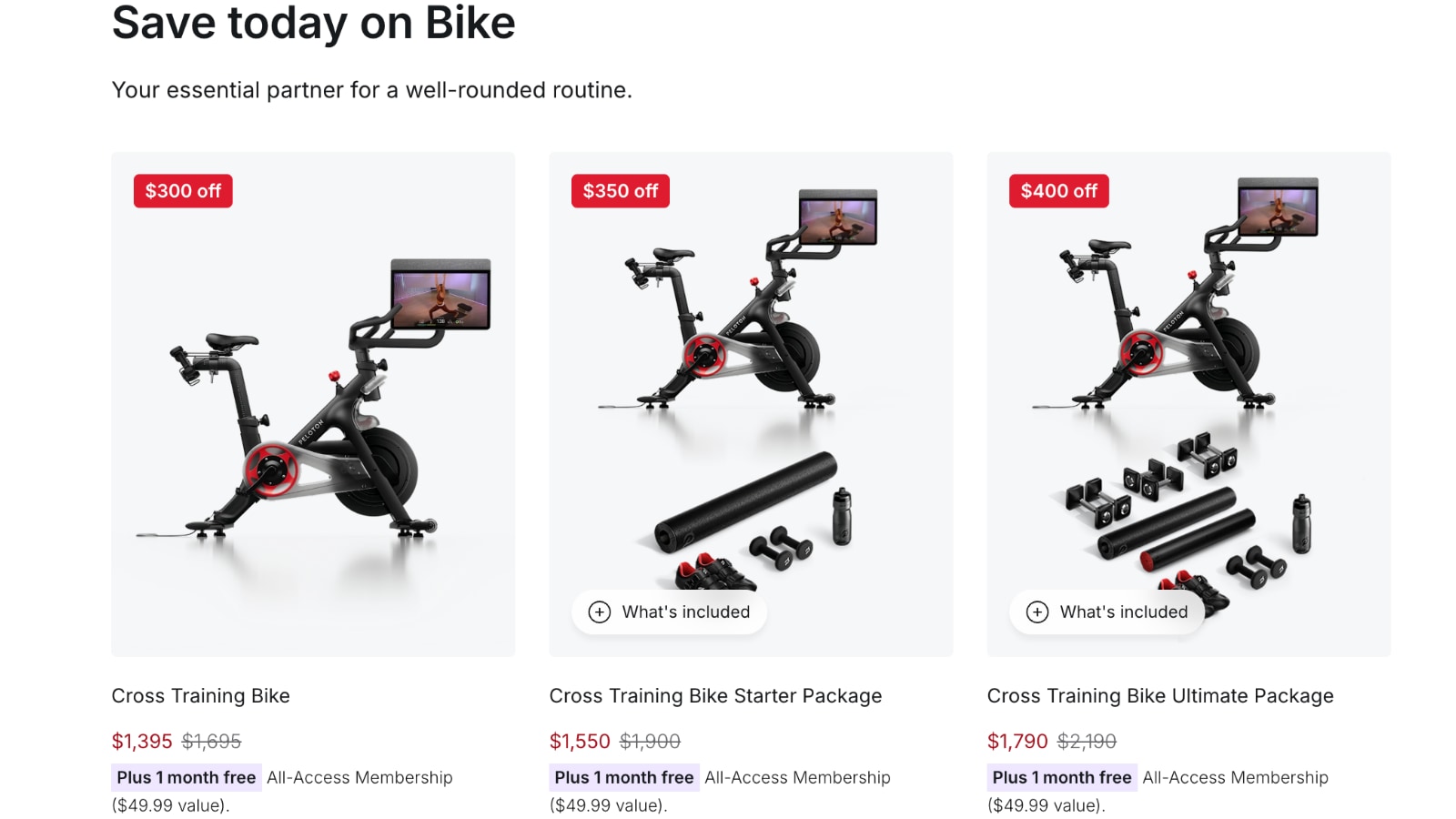 Peloton's 2025 Black Friday sale on Peloton Cross Training Bike.