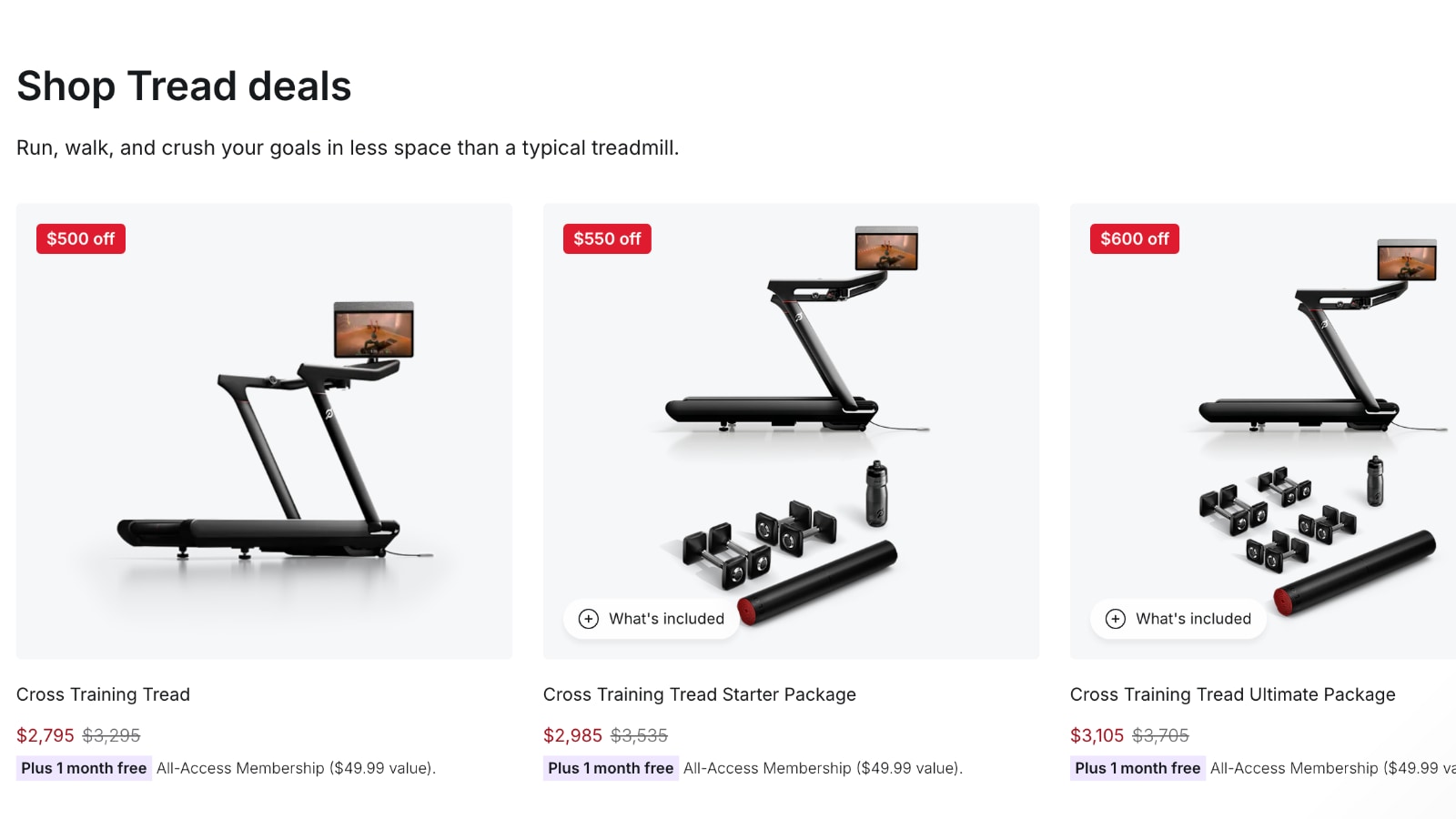 Peloton's 2025 Black Friday sale on Peloton Cross Training Tread.