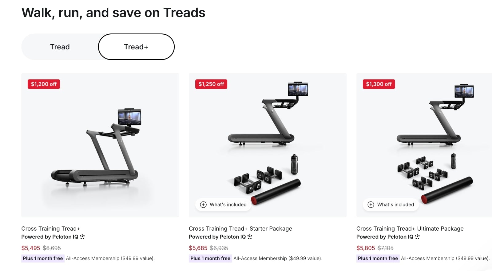 Peloton's 2025 Black Friday sale on Peloton Cross Training Tread+.