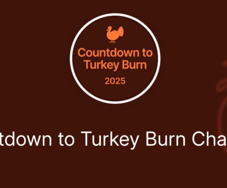 Peloton's "Countdown To Turkey Burn" flash challenge for 2025.