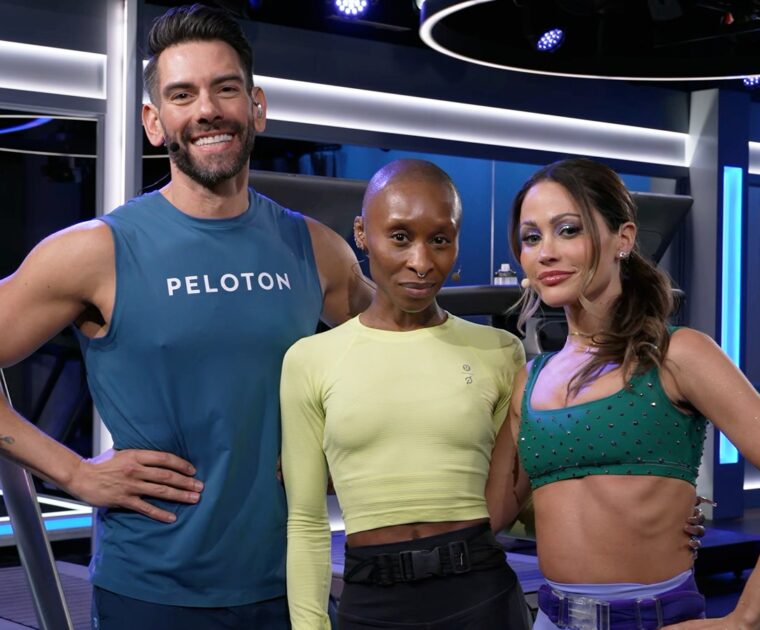 Cynthia Erivo, Matty Maggiacomo & Olivia Amato at Peloton.