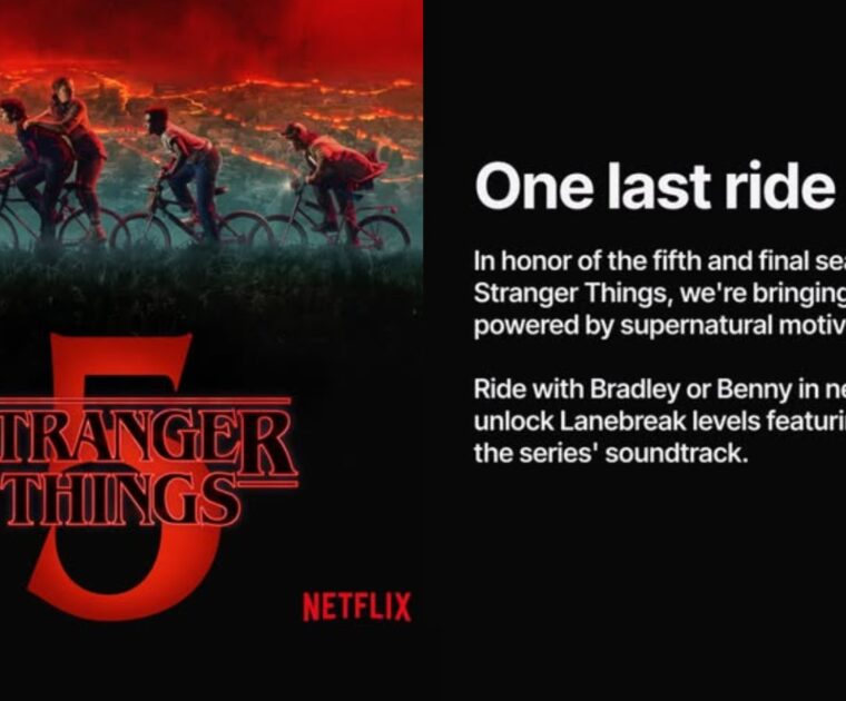 Peloton x Stranger Things classes & Lanebreak levels.