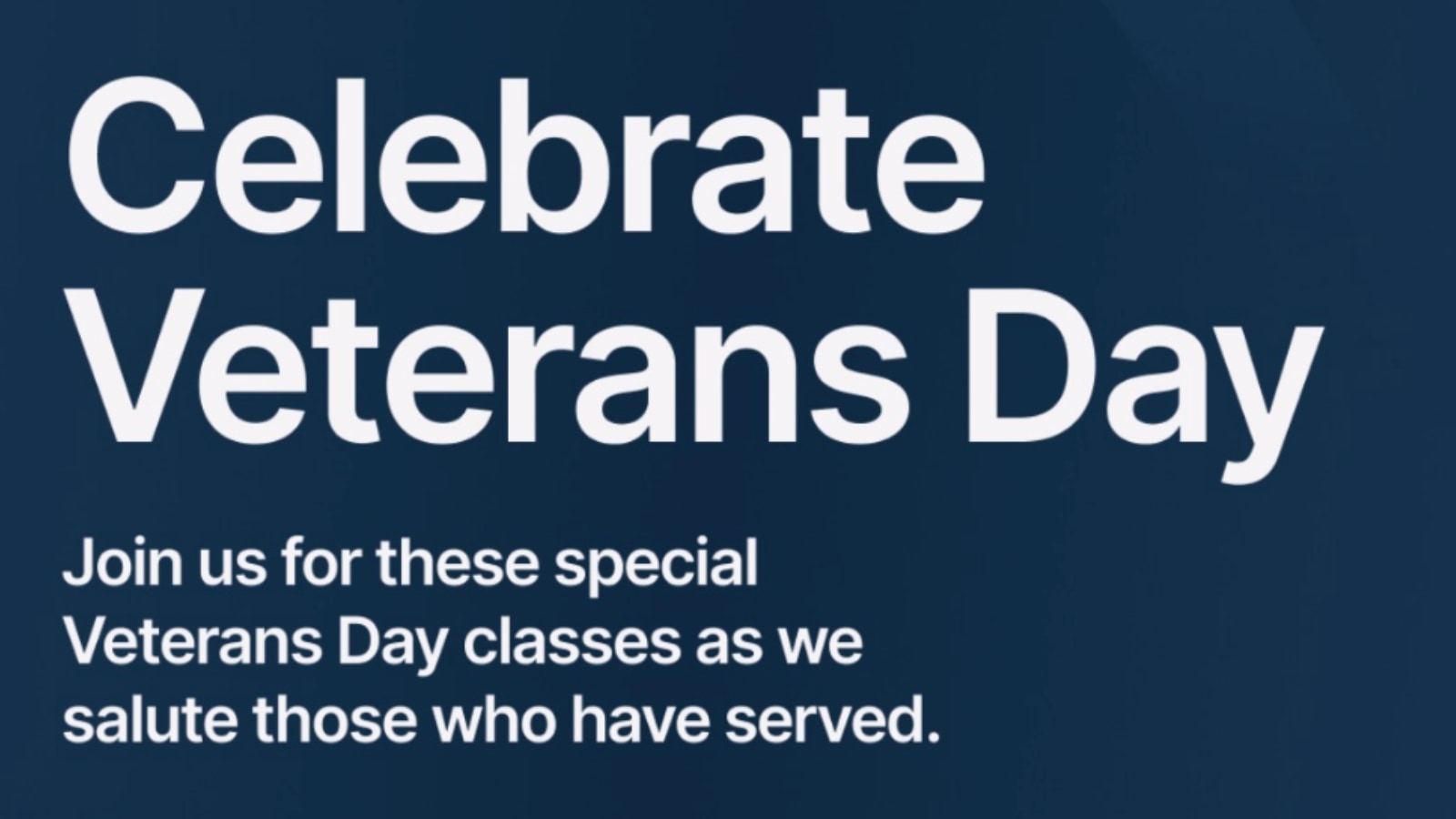 Peloton's Veterans Day classes for 2025.