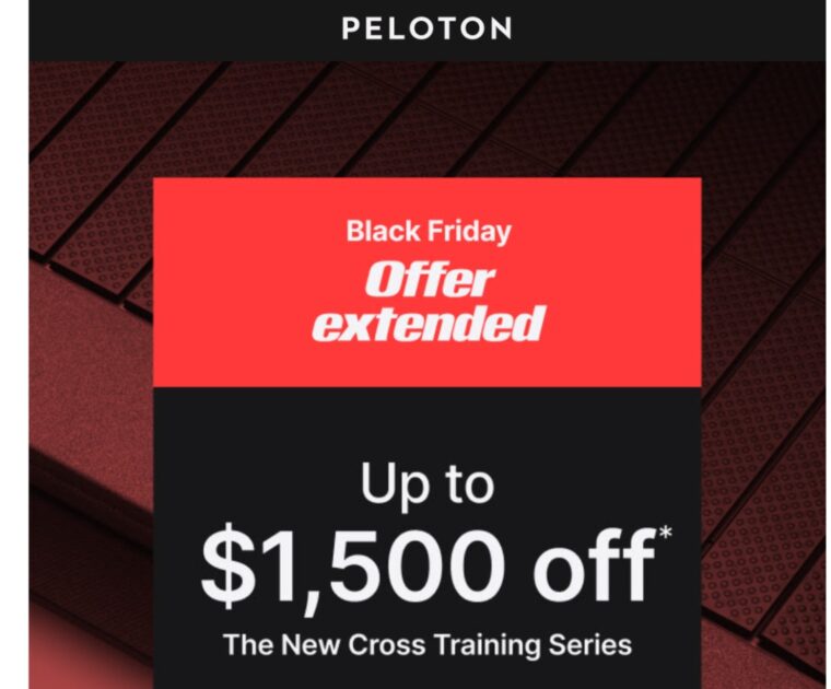 Peloton Black Friday deals extended.