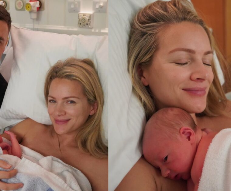 Ben and Leanne's Instagram post announcing birth of son, Ace.