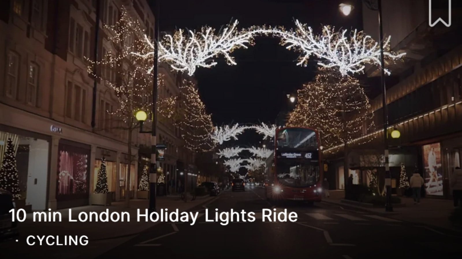 Peloton's London Holiday Lights class
