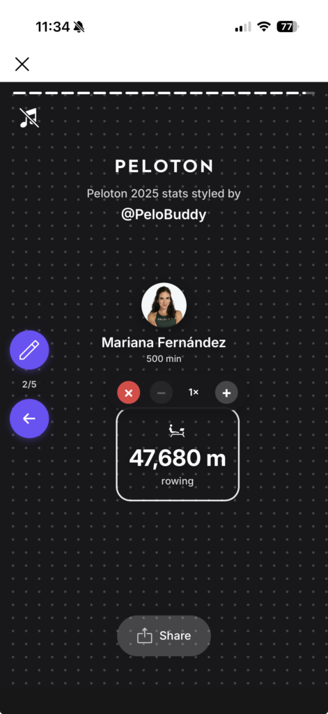Building a custom image in Peloton Victory Lap / Year In Review.