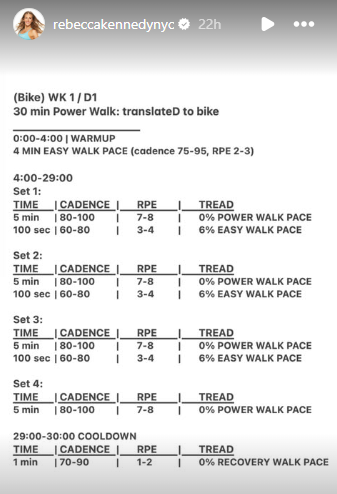 Instructions to convert a power walk class plan to a bike ride if you do not have a Tread