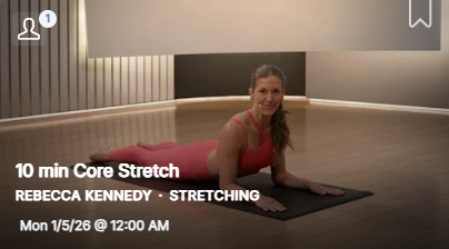Rebecca's 10 minute Core Stretch from January 5, 2026