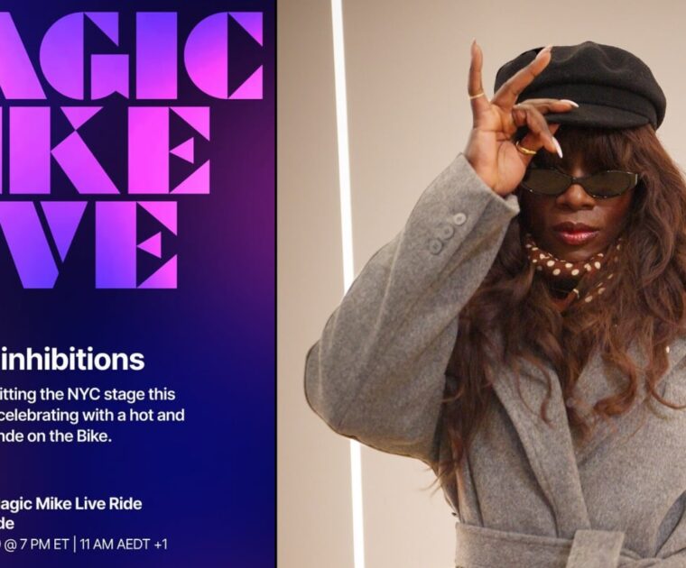 Peloton Magic Mike Live class information from social media.