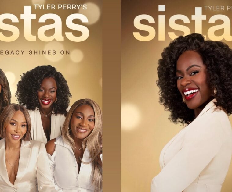 Promo images for Tunde Oyeneyin in "Sistas." Images credit BET.