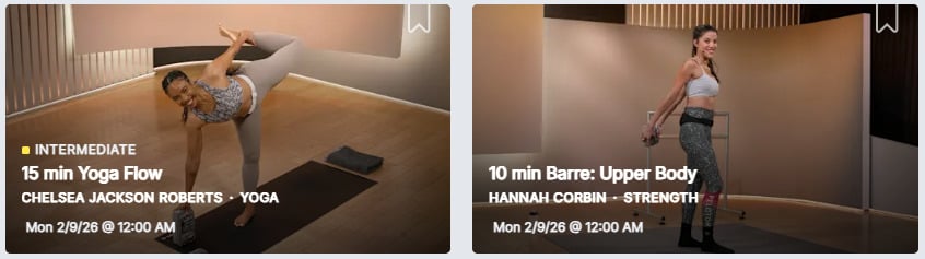 Recent classes from Chelsea and Hannah C. on February 9, 2026