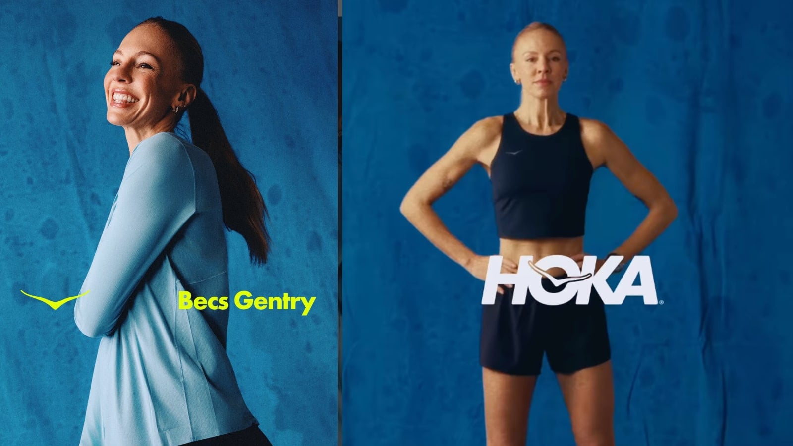 Social media post announcing Becs Gentry as a Hoka ambassador.
