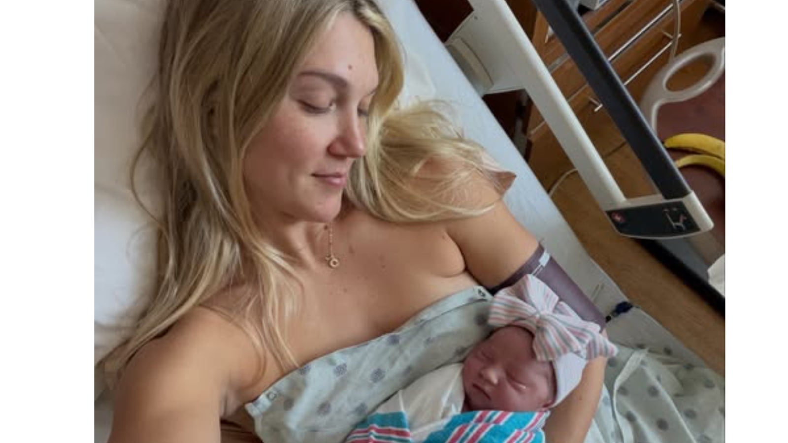 Callie Gullickson with new daughter Codie Jean Howell. Image credit Callie IG.