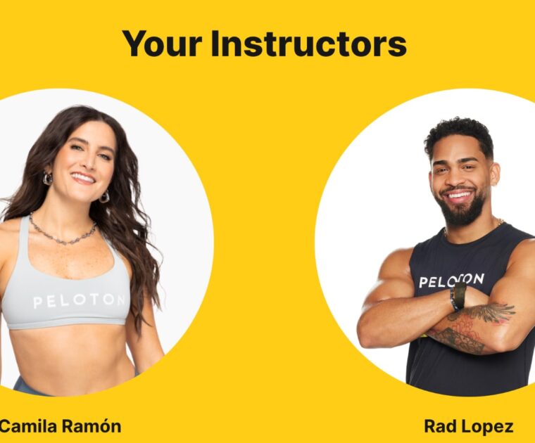 Peloton instructors Camila Ramon & Rad Lopez.