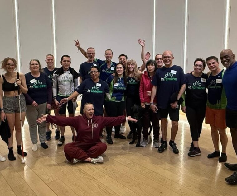 InTandem's Instagram post about group ride at PSNY.