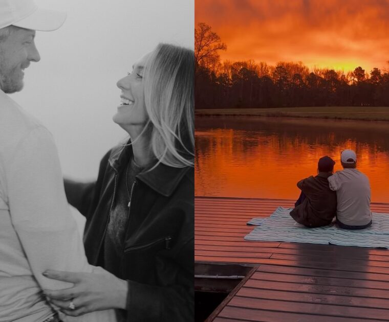 Logan Aldridge's Instagram post announcing engagement to Natalie Morris.