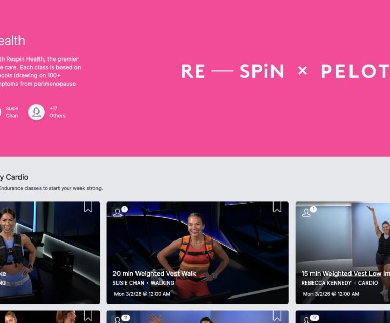 Peloton Menopause Health Collection.