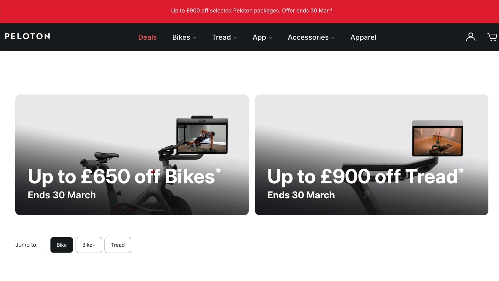 Peloton UK Sale