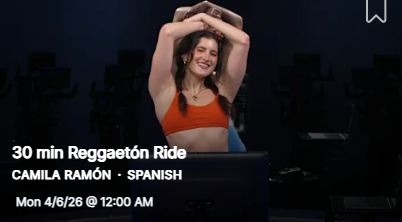 Camila's 30 minute Reggaetón Ride in Spanish from April 6, 2026