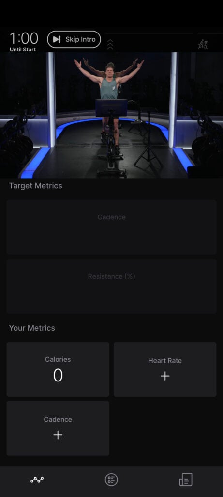 After the update, the Android in-class experience now has three tabs along the bottom: metrics, leaderboard, and notifications.