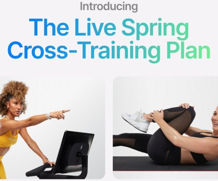 Peloton Instagram post highlighting structure of Spring Cross Training Program