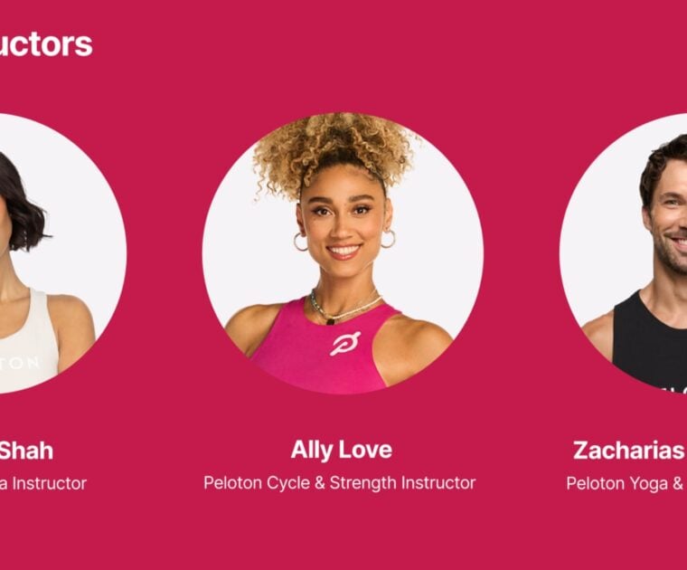 Instructors at the Peloton x Hyatt event in Miami.