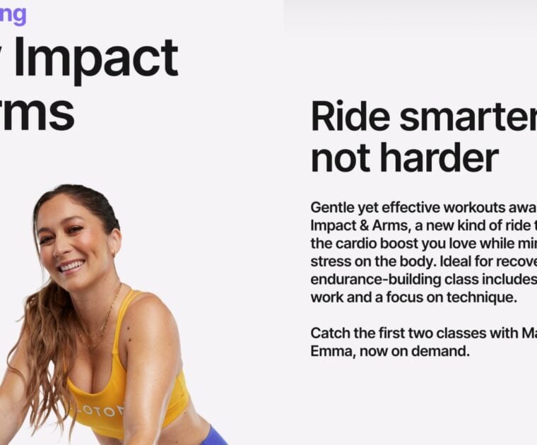 Peloton Low Impact & Arms classes