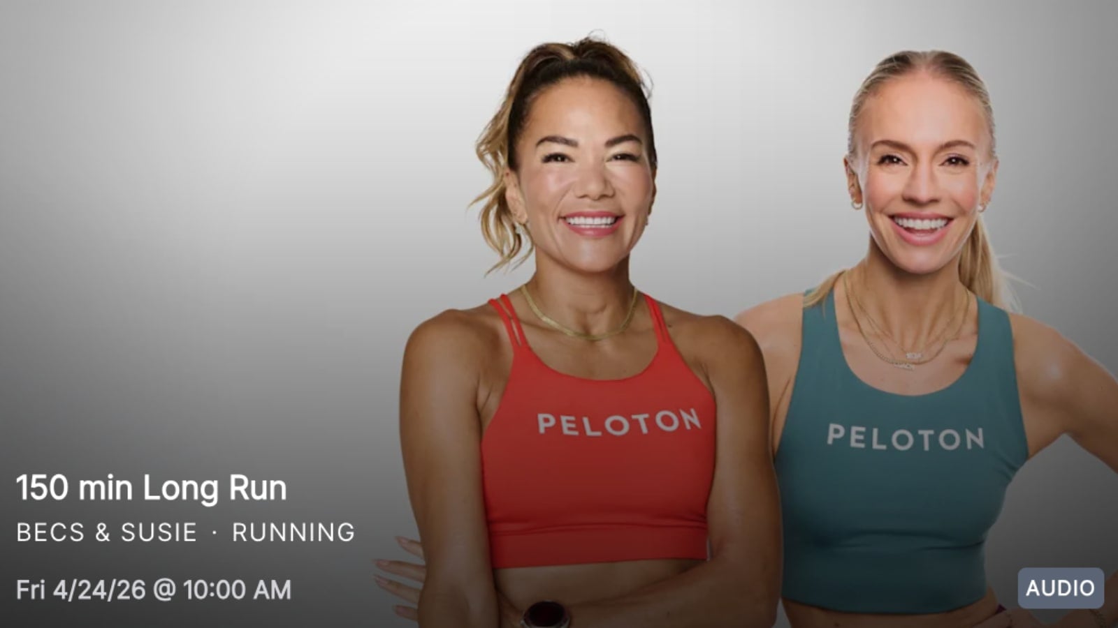 2.5 hour long run on Peloton with Becs Gentry & Susie Chan.