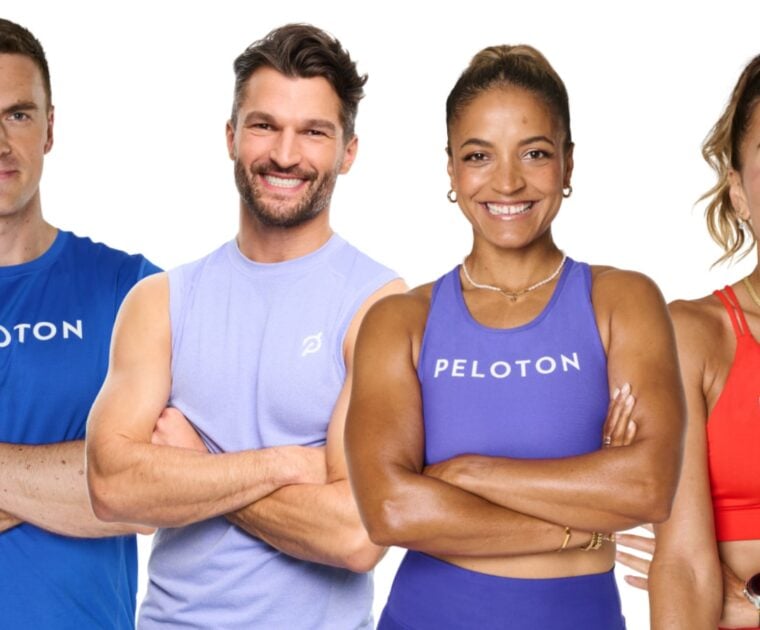Peloton instructors Ben Alldis, Jon Hosking, Joslyn Thompson Rule, and Susie Chan.