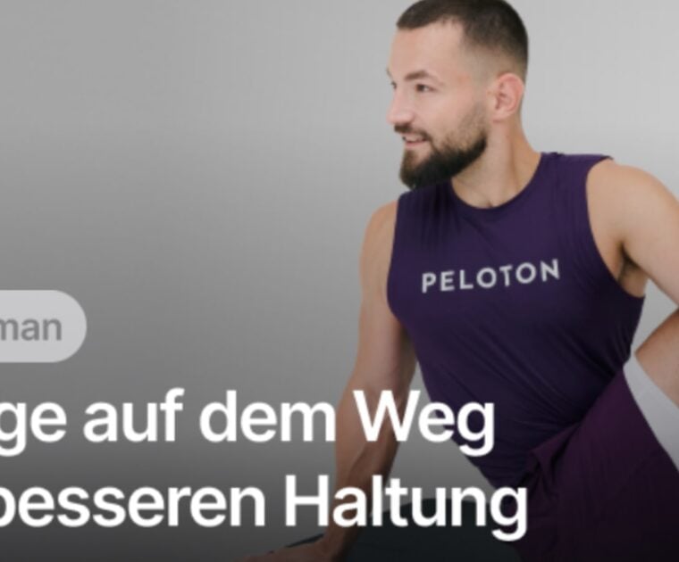 "7 Days To Better Posture" German Program on Peloton ("7 Tage zur besseren Haltung")