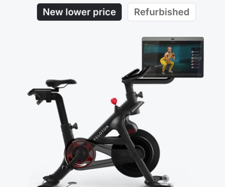 New lower price on original series refurbished Peloton Bike+