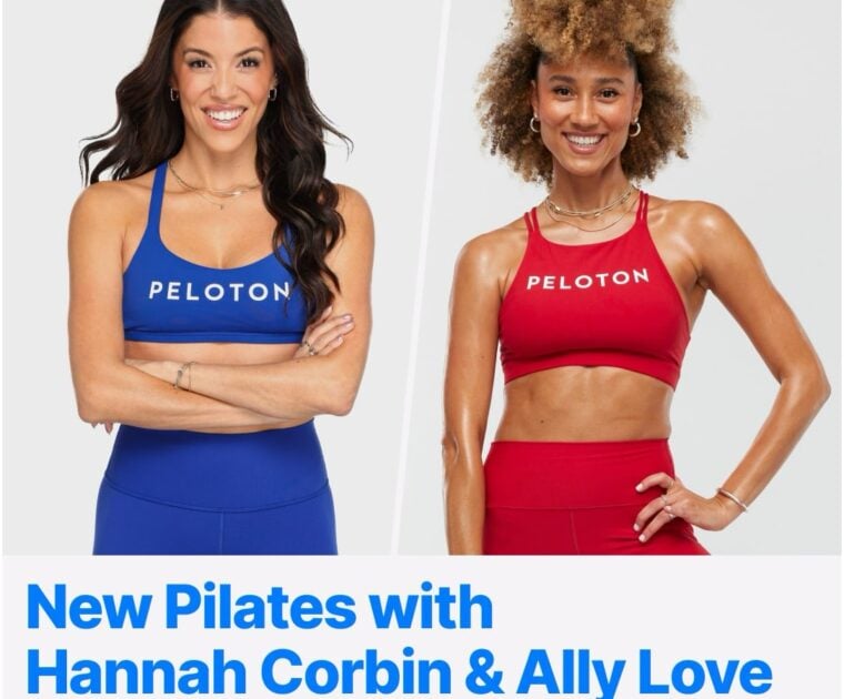 Peloton's social media post about Ally & Hannah teaching more Pilates classes.