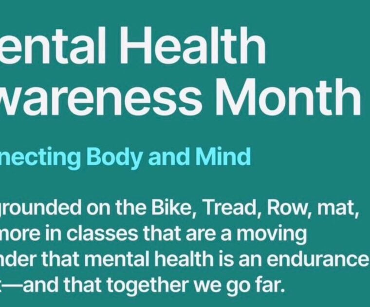 Peloton mental health awareness classes for May 2026.