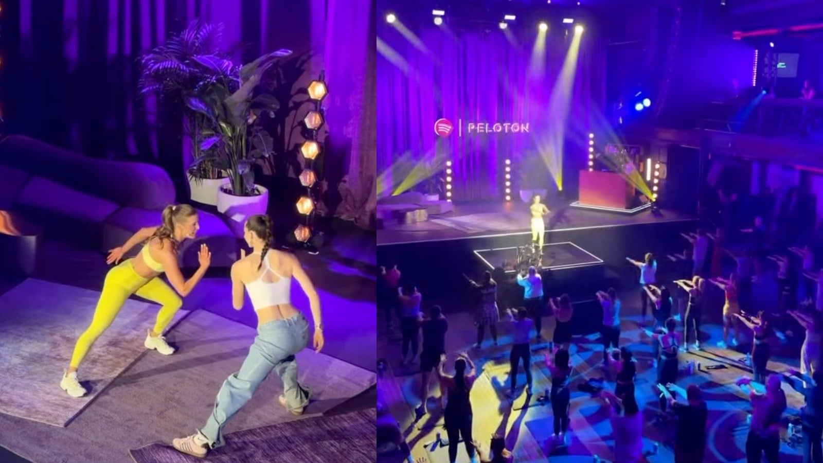 Rebecca Kennedy Sofi Tukker Spotify class. Image credit Peloton social media.